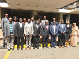  A group photo of Heads of National Medicines Regulatory Agencies when attending the 11th meeting under the East African Community (EAC) Medicines Regulatory Harmonization Initiative.